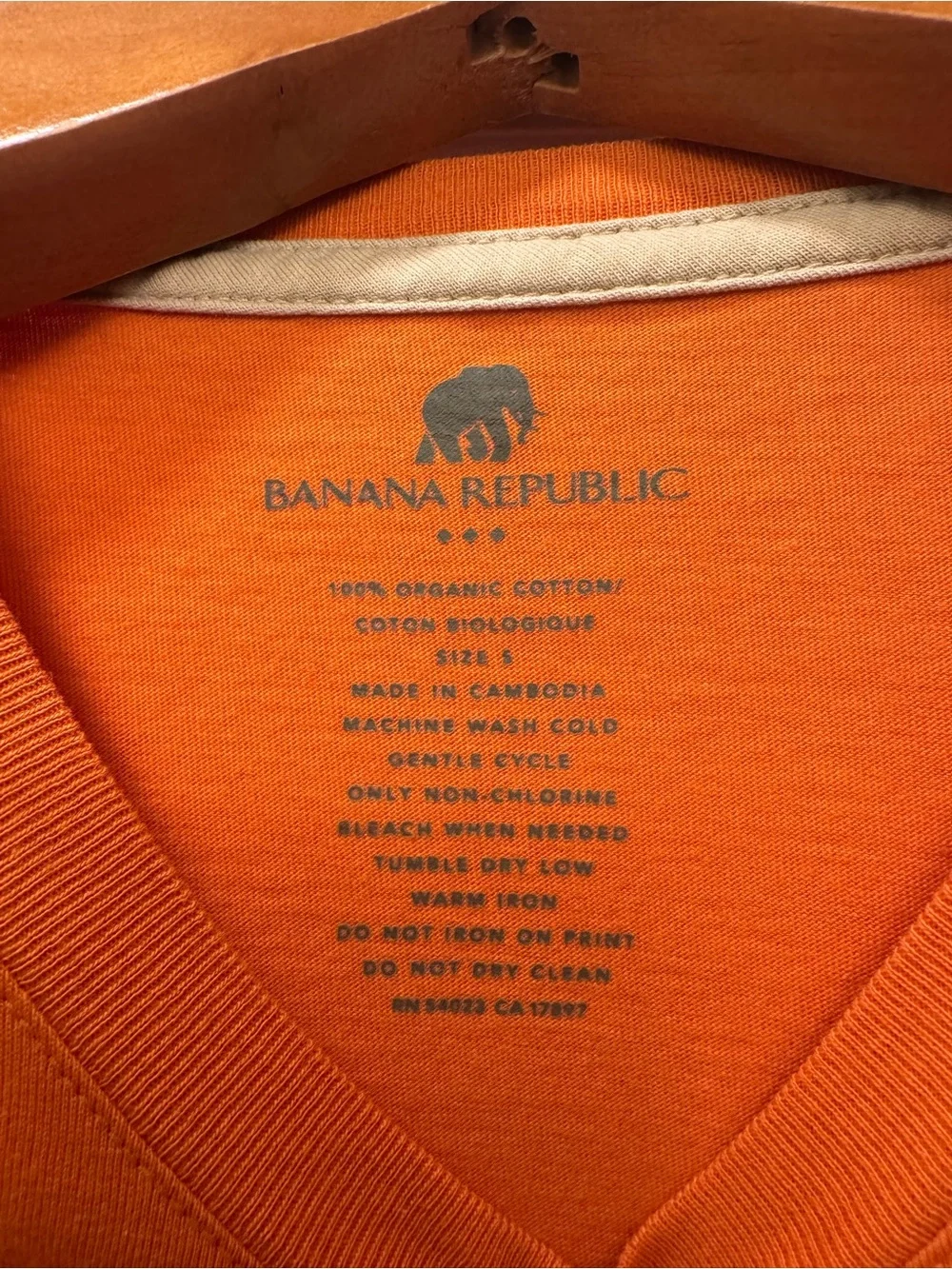 Banana Republic Orange Graphic Crew Tee